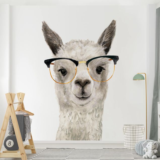 papéis de parede de animais Hip Lama With Glasses I