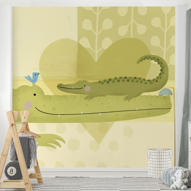 papel de parede com animais Mum And I - Crocodiles