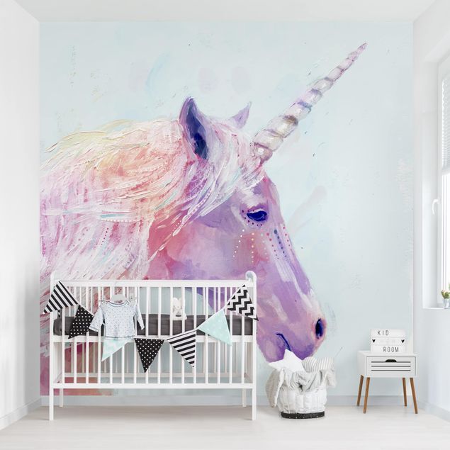 papel de parede moderno para sala Mystic Unicorn I