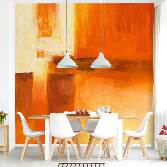 decoraçoes cozinha Petra Schüßler - Composition In Orange And Brown 01