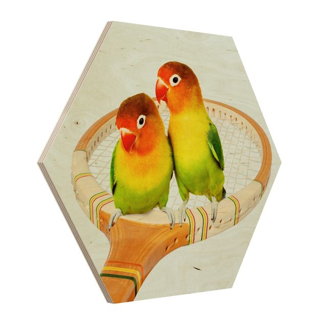 quadros modernos para quarto de casal Tennis With Birds