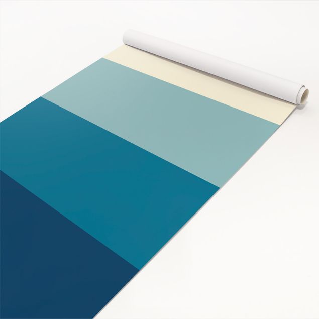 Papel autocolante para móveis armários Deep Sea 4 Stripes Set - Pastel Turquoise Teal Prussian Blue Moon Gray
