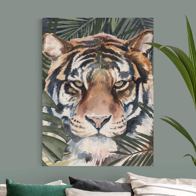 Telas decorativas tigres Tiger In The Jungle