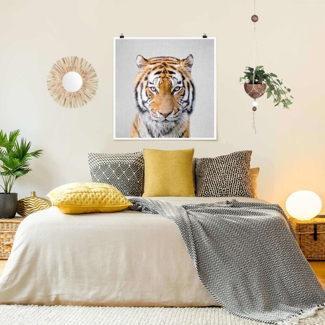 Posters em preto e branco Tiger Tiago