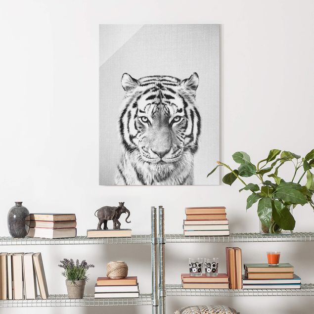 Quadros tigres Tiger Tiago Black And White