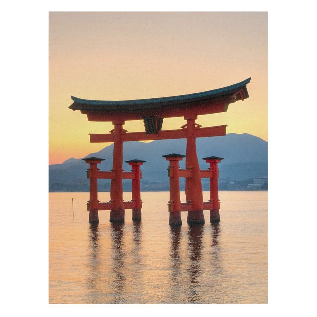 Telas decorativas paisagens Torii Near Itsukushima