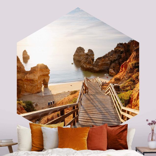 Papel de parede mar Paradise Beach In Portugal