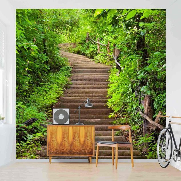 papel de parede moderno Stairs In The Woods