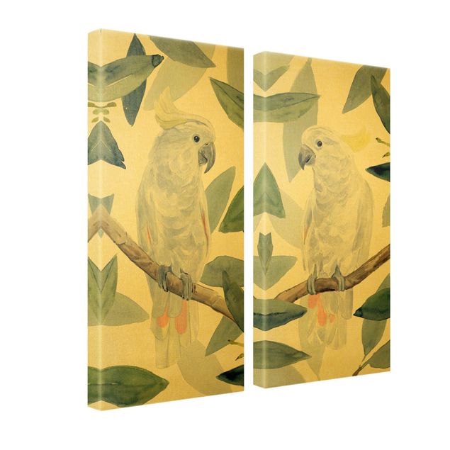 decoração quadros Tropical Cockatoo Set