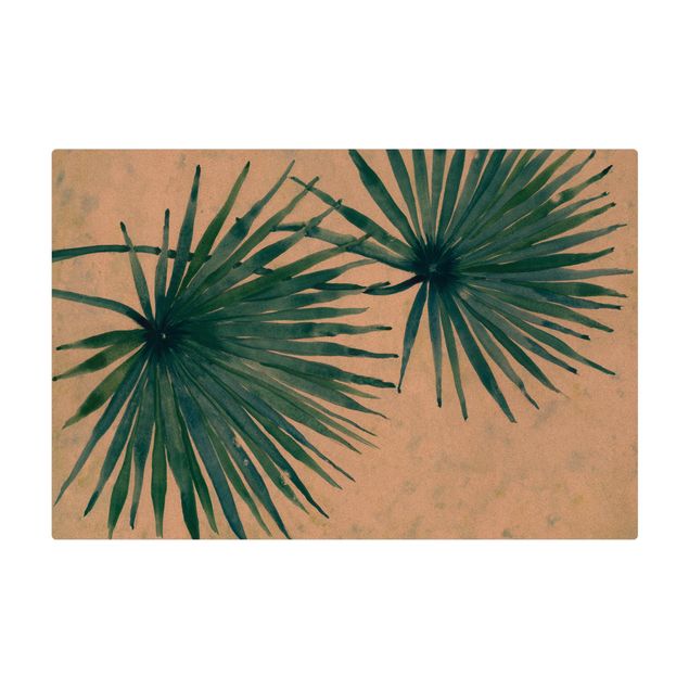Tapete de cortiça Tropical Palm Leaves Close-up