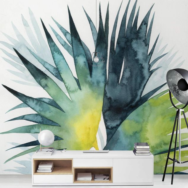 Papel de parede verde Tropical Foliage - Fan Palm
