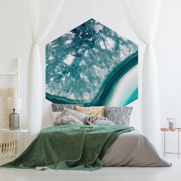 papel de parede pedra Turquoise Crystal