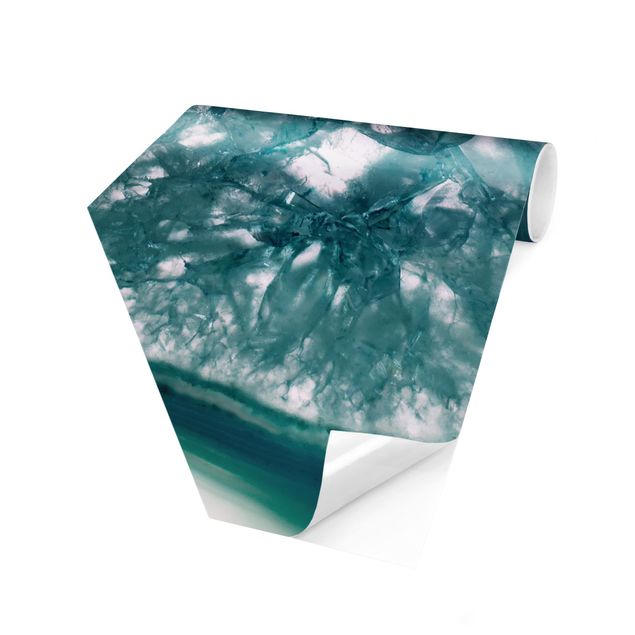 Papel de parede industrial Turquoise Crystal