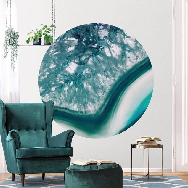 Papel de parede pedra rústica Turquoise Crystal