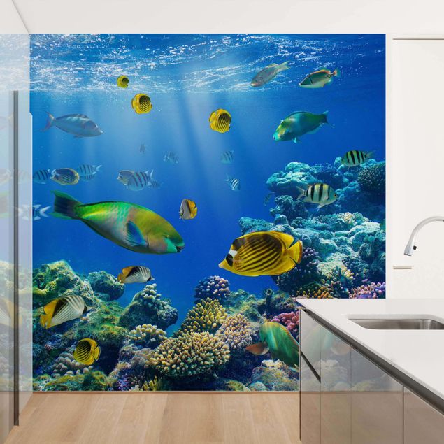 papel de parede moderno para sala Underwater Lights