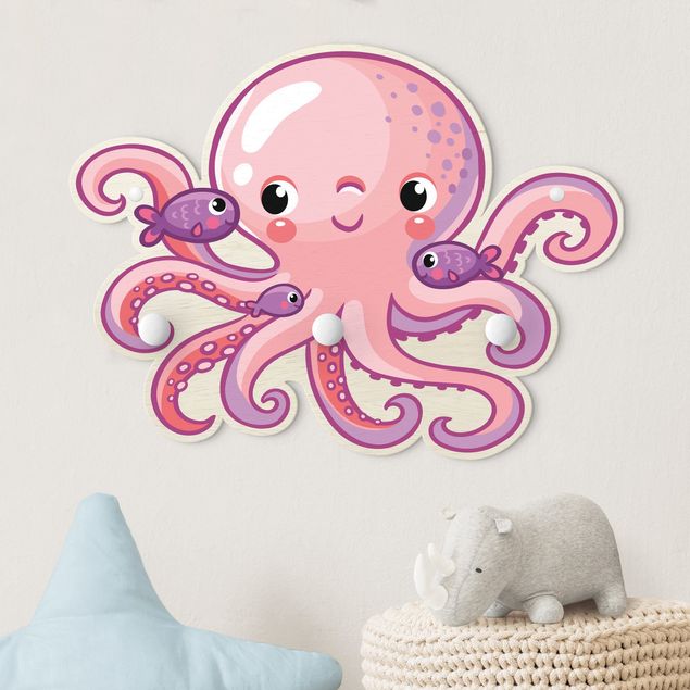 decoração quarto bebé Underwater World - Kraken Purple Pink