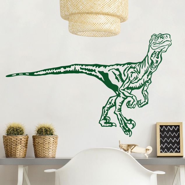 Autocolantes de parede dinossauros Velociraptor