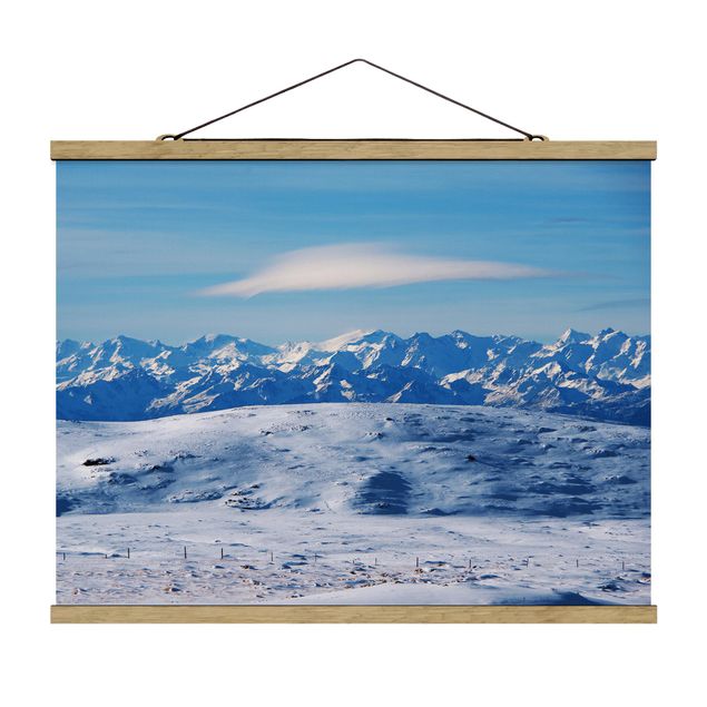 quadro da natureza Snowy Mountain Landscape