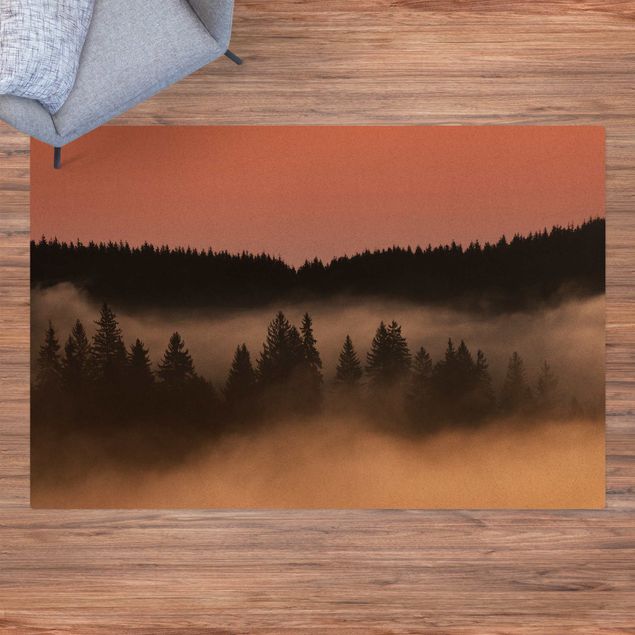Tapetes modernos Dreamy Foggy Forest