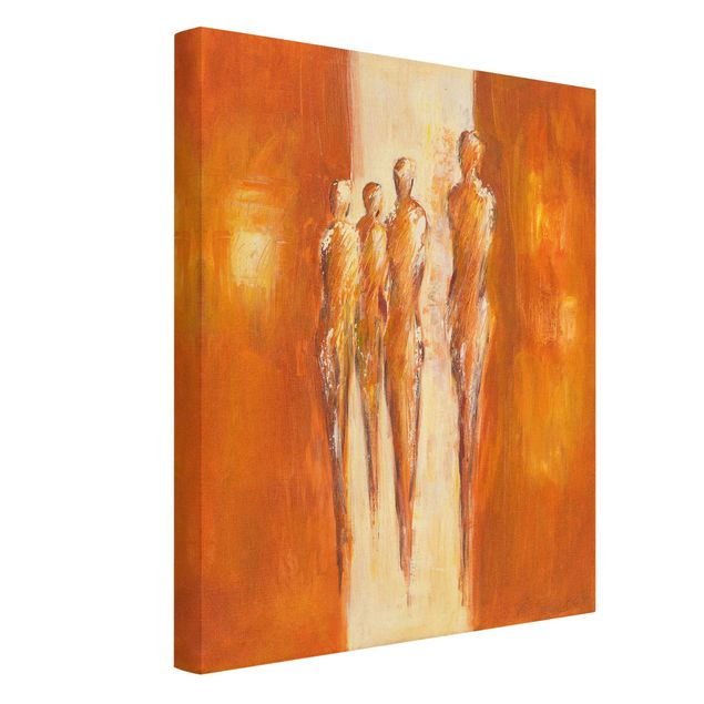 Quadros de Petra Schüssler Four Figures In Orange 02