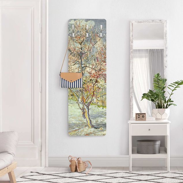 Quadros movimento artístico Pós-impressionismo Vincent van Gogh - Flowering Peach Trees