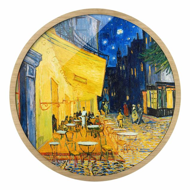 Quadros redondos Vincent Van Gogh - Cafe Terrace In Arles