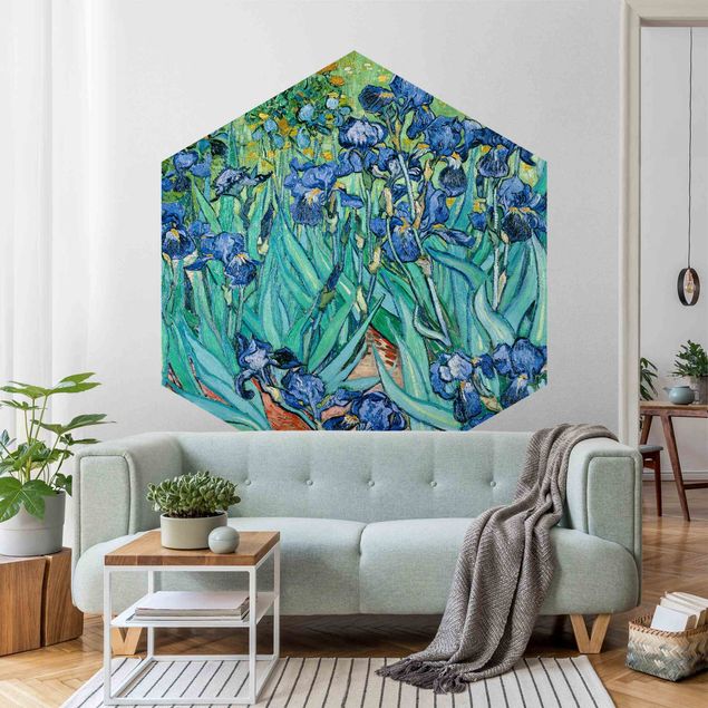 Quadros movimento artístico Pontilhismo Vincent Van Gogh - Iris