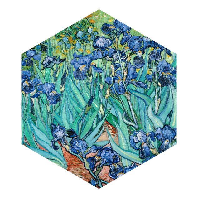 papel de parede moderno para sala Vincent Van Gogh - Iris