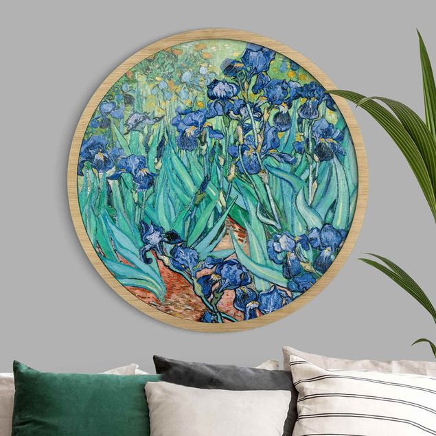 Quadros movimento artístico Pontilhismo Vincent Van Gogh - Iris