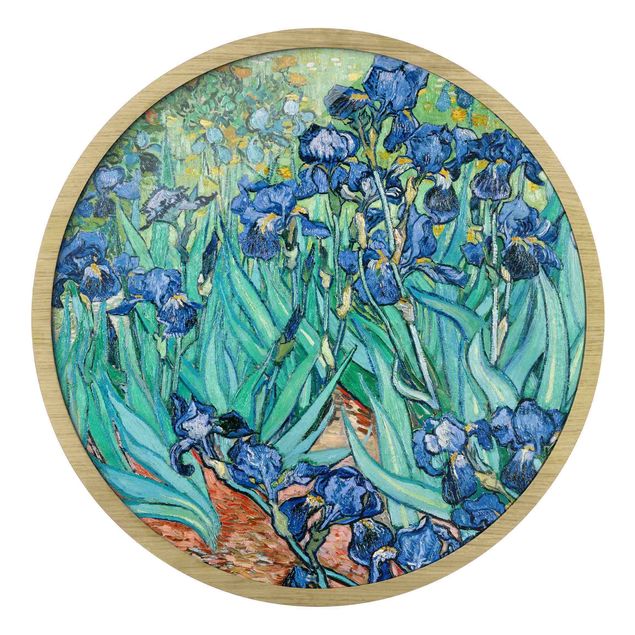 Quadros redondos Vincent Van Gogh - Iris
