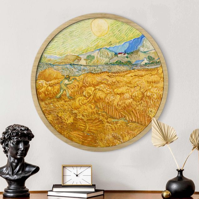 Quadros movimento artístico Impressionismo Vincent Van Gogh - Wheatfield With Reaper