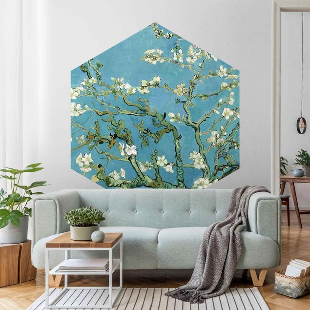 Quadros movimento artístico Pontilhismo Vincent Van Gogh - Almond Blossom
