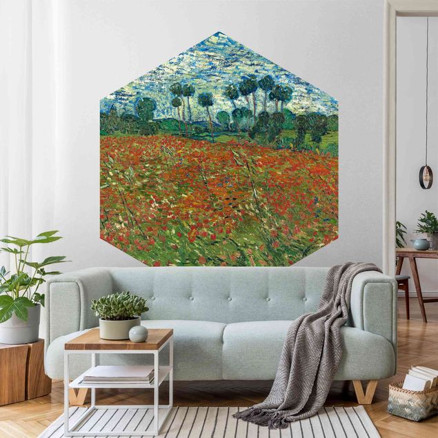Quadros movimento artístico Impressionismo Vincent Van Gogh - Poppy Field