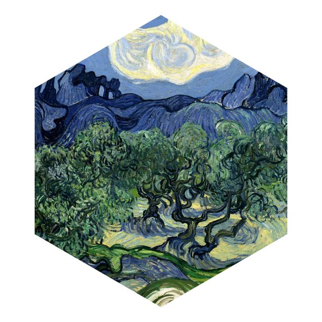 papel de parede floresta tropical Vincent Van Gogh - Olive Trees