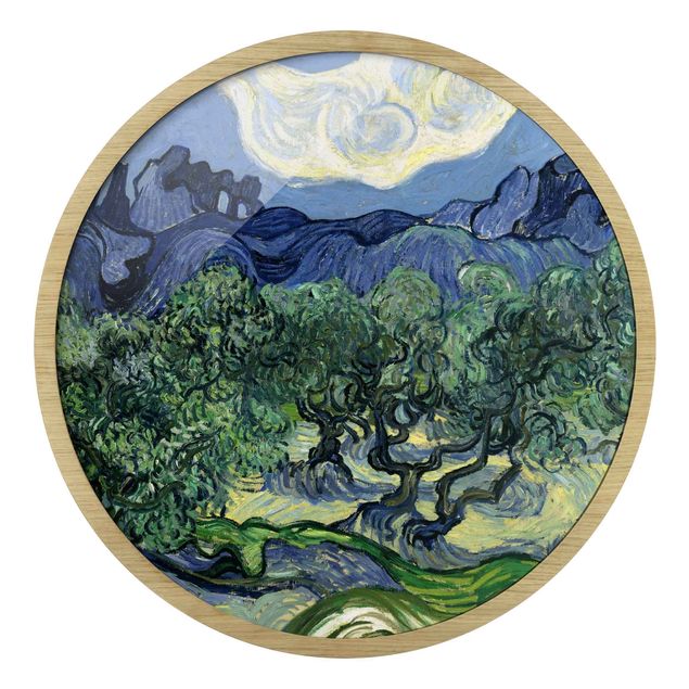 Quadros redondos Vincent Van Gogh - Olive Trees