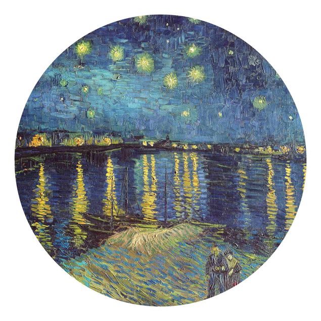 Quadros movimento artístico Pontilhismo Vincent Van Gogh - Starry Night Over The Rhone