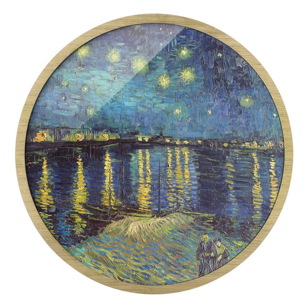 Quadros redondos Vincent Van Gogh - Starry Night Over The Rhone