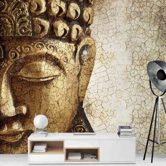 papel de parede moderno para sala Vintage Buddha