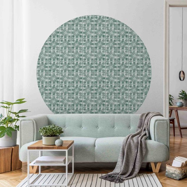 Papel de parede padrões Vintage Pattern Geometric Tiles