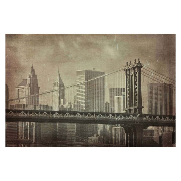Papel de parede bege Vintage New york City
