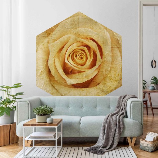 papel de parede floral vintage Vintage Rose