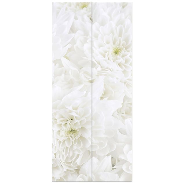 Papel de parede para porta flores Dahlias Sea Of Flowers White