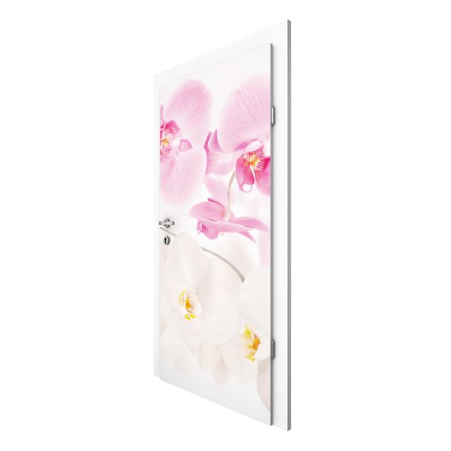 papel de parede moderno para sala Delicate Orchids
