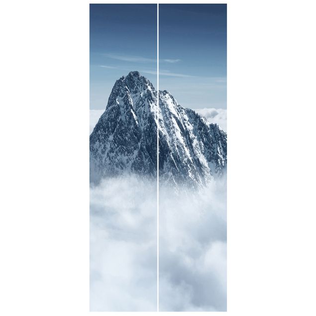 Papel de parede para porta paisagens The Alps Above The Clouds