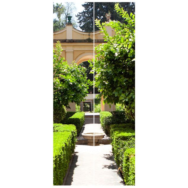 papel de parede com paisagem Garden Path In The Alhambra