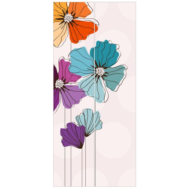 papel parede de flor Poppies In Pastel