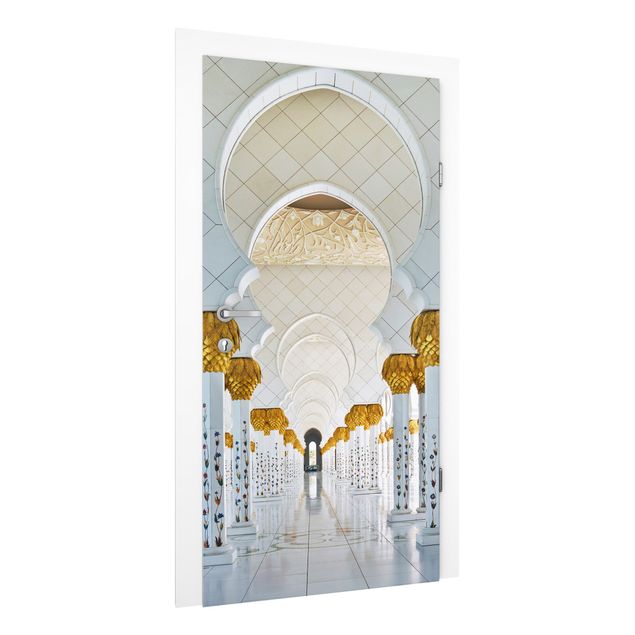 papel de parede para quarto de casal 3d Mosque In Abu Dhabi