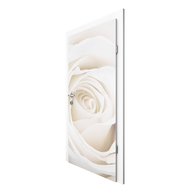 papel de parede para quarto de casal moderno Pretty White Rose