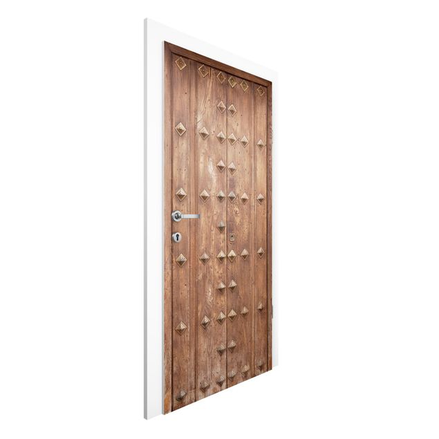 Papel de parede padrões Rustic Spanish Wooden Door