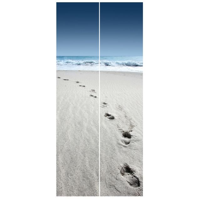 papel de paredes 3d Traces In The Sand